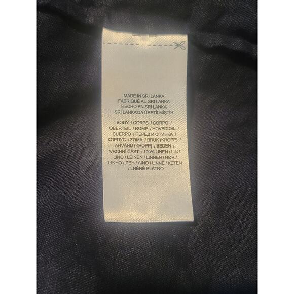 Ralph Lauren LRL navy blue linen long sleeve button down shirt - small - Picture 4 of 4